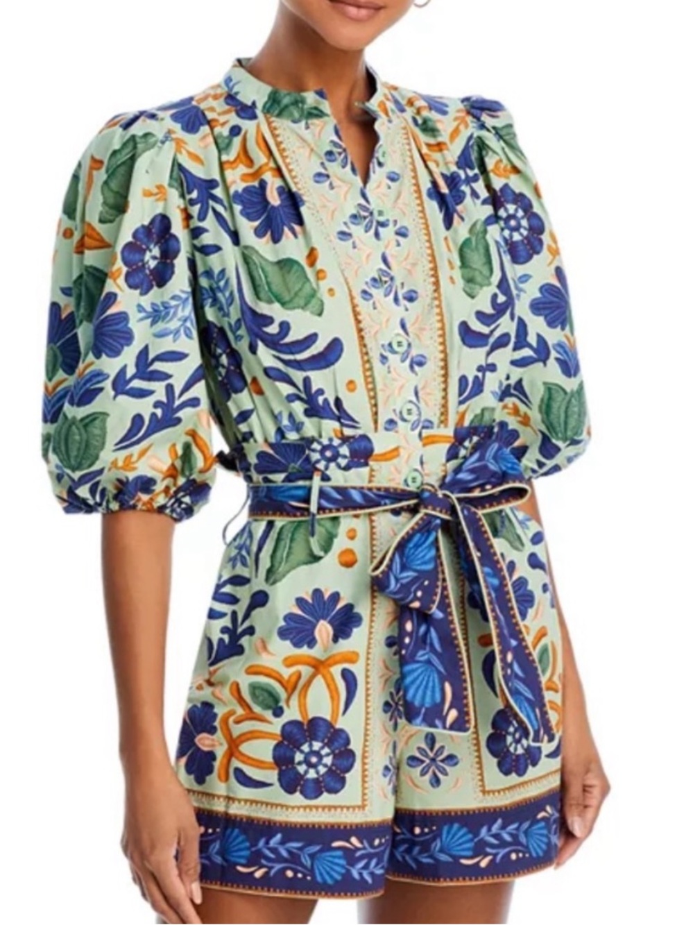 Farm Rio Ocean Tapestry romper
